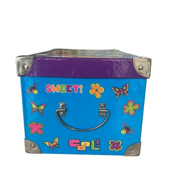 Vintage Lisa Frank Girls Rule Diva Storage Box Metal Handles & Corners 1990’s - Picture 3 of 11